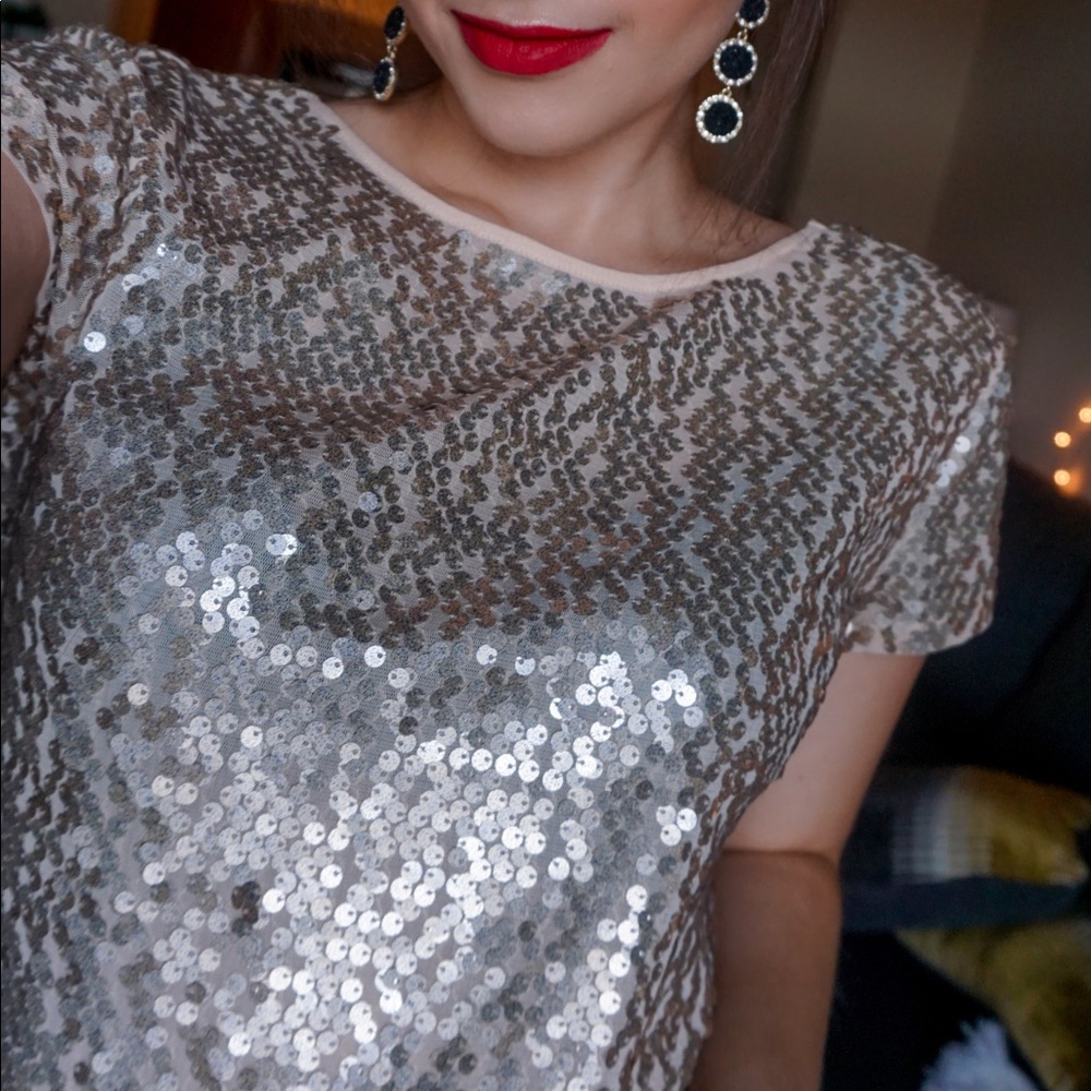 Sequence gold Express long crop top